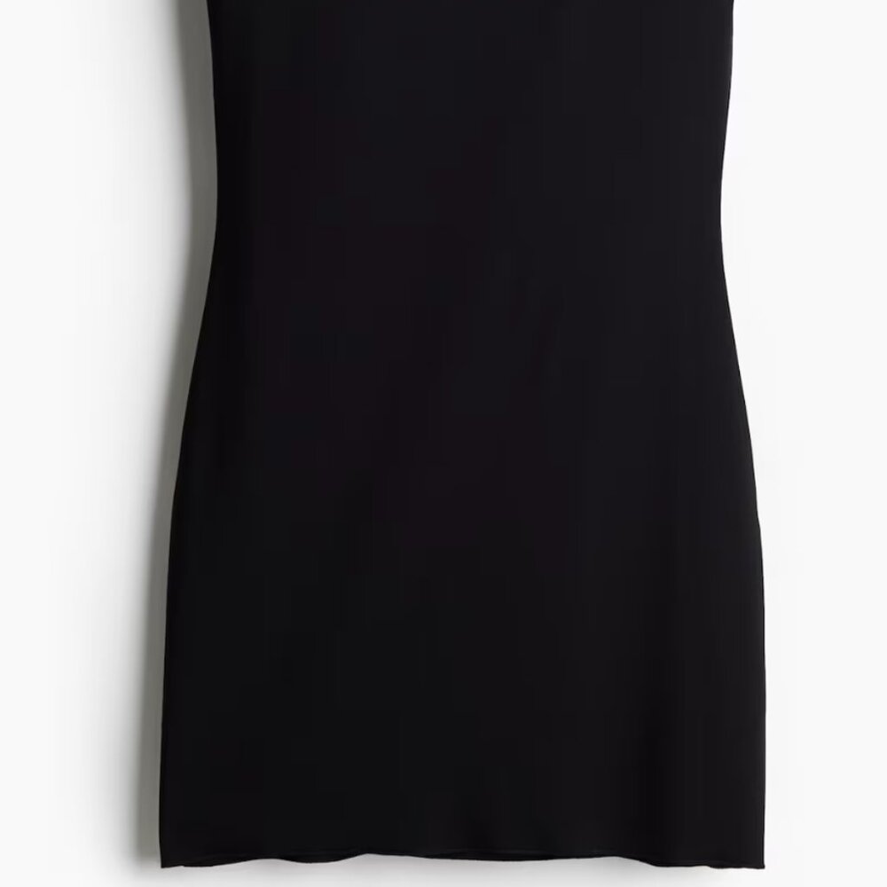 DIVIDED BY H&M Jersey Bodycon MINI DRESS BLACK SIZE XS - Picture 5 of 6